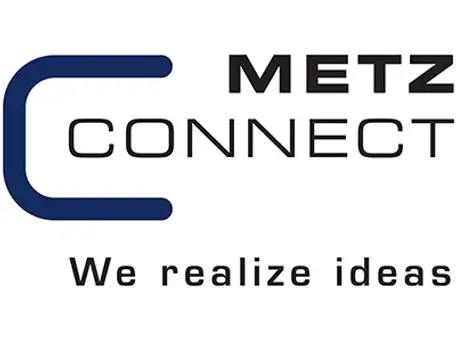 Metz Connect Logo – Verbindungstechnik für Daten- und Stromübertragung